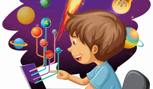 عکس کودک درحال یادگیری